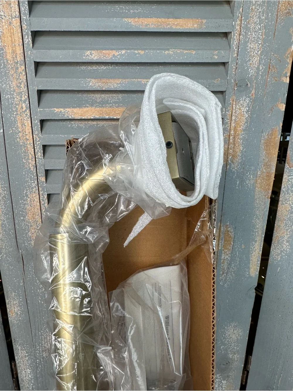 Pottery Barn Hidden Connection Room Darkening Curtain Rod Brass 28